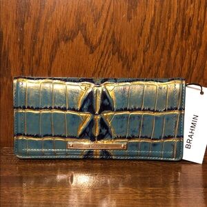 NWT-Brahmin-Ady Wallet-Parakeet Estuary-Leather-$145